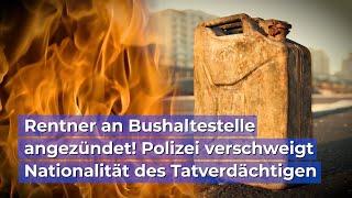 Rentner an Bushaltestelle angezündet