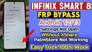 Infinix Smart 8 FRP Bypass  Android 13 |  Without Pc - infinix x6525b Google Account Unlock 2024