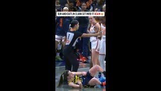 Caitlin Clark hits the floor after ANOTHER shoving match against the Sun