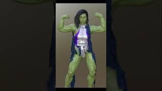 She Hulk Foot Transformation Shorts  #musclegrowth