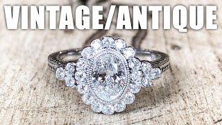 Antique & Vintage Engagement Rings! How to Shop for Vintage Inspired Rings. Victorian & Art Deco