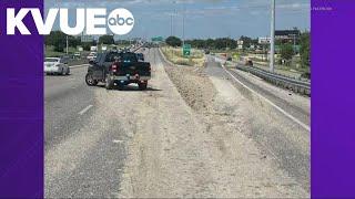 Section of I-35 in San Marcos dealing with delays after dump truck loses load