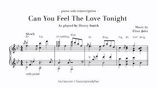 Can You Feel The Love Tonight (From The Lion King) - Sheet Music Transcription