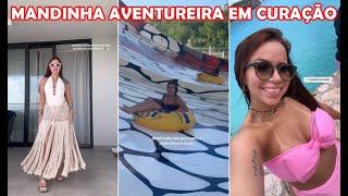 Amanda Silva: resolvi me aventurar no parque aquático do resort em Curação