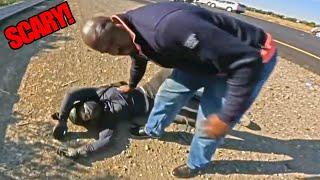 BIKER GOES DOWN HARD - Crazy Motorcycle Moments - Ep. 589