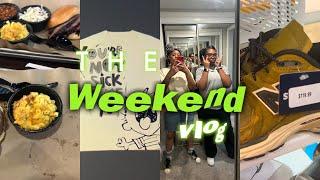 WEEKLY VLOG : they got me trying new foods , clothing brand ?? , mall run & more