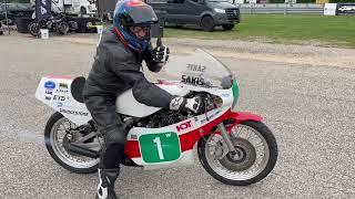 1980 Yamaha TZ250 Vintage Grand Prix 2 Stroke Warm Up AHRMA National Blackhawk Farms IL. August 2023