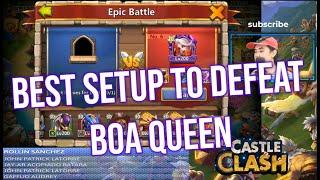 HOW TO DEFEAT BOA QUEEN IN EPIC BATTLE? | BEST HEROES TO USE | CASTLE CLASH