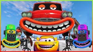 Epic Escape From The Lightning McQueen Spider Eater & Taxi Eater McQueen | Coffin Dance Meme (COVER)