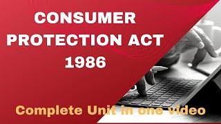 Consumer protection Act 1986 I Consumer protection act