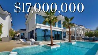 Touring a $17,000,000 BEACHFRONT LUXURY VILLA with Incredible Views - Palm Jumeirah, Dubai