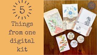 5 Fun Ephemera pieces to make from a digital kit (or with real ephemera!)