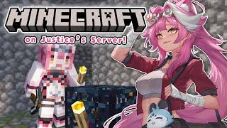 【MINECRAFT】 We are so back!!! Minecraft in Justice's server! #CiaoRaora