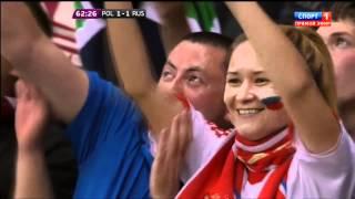 [HD] Российская болельщица с матча Россия - Польша EURO2012