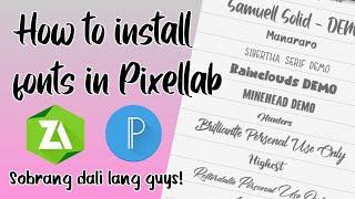 How to install fonts in Pixellab | Paano mag install ng fonts sa Pixellab