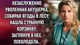 Незаслуженно уволенная акушерка, собирая ягоды в лесу, нашла странную корзинку. Заглянув в нее…