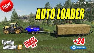 Farming Simulator 19 | AUTO LOADER TRAILER! ; Easy Bale Loading!! Crazy Loader Series #1 