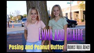 Emma and Claire - Posing and Peanut Butter - Midwest Model Agency