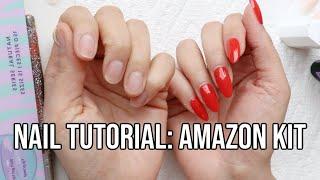 HOW TO GEL EXTENSIONS NAILS : BEAUTY HACK $25 AMAZON KIT