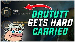 DRUTUTT Gets Hard CARRIED by My Ezreal