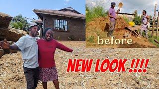 Jaw-breaking transformation!  Mt. Hellenah is finally gone – we did it! 