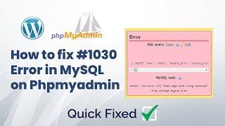 How to fix #1030 Got error 176 “Read page with wrong checksum" in MySQL  | Solved | 2021