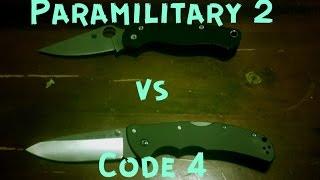 Cold Steel Code 4 vs Spyderco Paramilitary 2