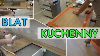 How to install a countertop in the kitchen.