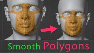 Как сгладить полигоны в Blender
