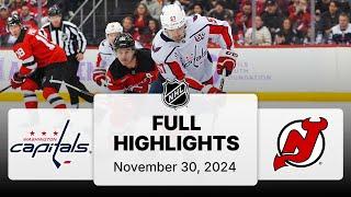 NHL Highlights | Capitals vs. Devils - November 30, 2024