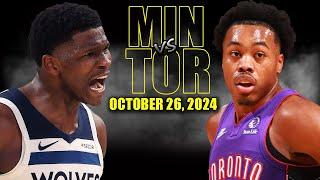 Toronto Raptors vs Minnesota Timberwolves Full Game Highlights - October 26 | 2024-25 NBA Season