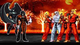 [KOF Mugen] Viper Iori vs Ken Masters Team