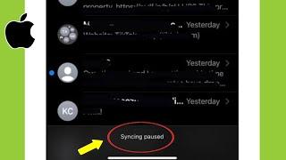 Fix Syncing Paused on iPhone iOS Message Setting