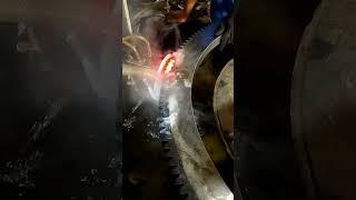 Gear induction hardening