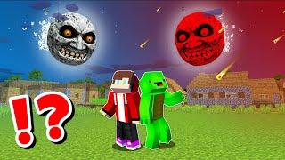 JJ and Mikey VS RED LUNAR MOON CHALLENGE in Minecraft / Maizen animation