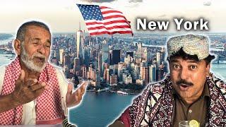 Tribal People React To New York City (NYC), USA  - by drone [4K]