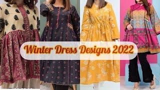 Latest Winter Linen/Khaddar Frock Designs|Winter Dress Designs /Winter Kurti /Frock  Designs