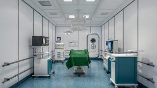 Modern Hospital operating room render in enscape Designed by IID Studio