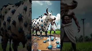 Cow Covered With Millions Of Blue Beetles Saved By Farmer #cow #shorts #animals #ai #cowlover