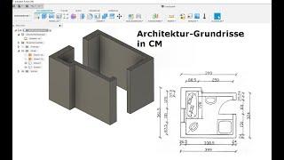 Autodesk Fusion360 Architecture Floor Plan / House in CM Part 1 - English Tutorial Training