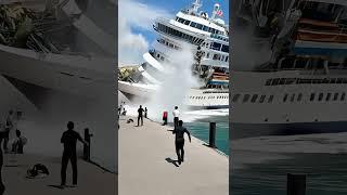 Cruise Ship Loses Control and Slams Into Dock While Approaching!