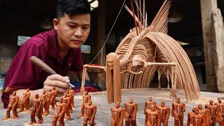 Wood Carving: Eren Founding Titan - Attack on Titan  - [ 進撃の巨人]