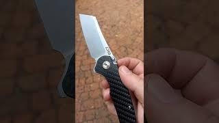 CJRB Cutlery Crag AR-RPM9 Steel Carbon Fiber Handles and Recoil-lock.