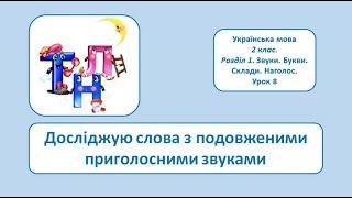 Слова з подовженими приголосними звуками. 2 кл