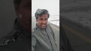 snow falling at the border of pak china khunjerab Boder