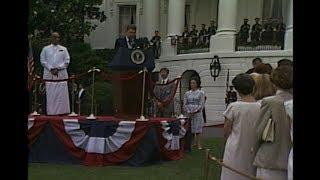 Cuts of Arrival Ceremony for President Jayewardene of Sri Lanka on June 18, 1984