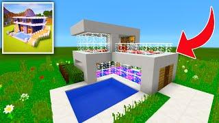 Craft World - How To Build SMALL MODERN HOUSE | Craft World House Tutorial