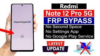 Redmi Note 12 Pro 5G Hyper OS : Google Account Bypass - No Settings - (NO NEED PC)