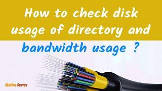 How to check disk usage of directory and bandwidth usage with @OnliveServer