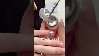 Silver metal gel  #nails #nailart #naildesign #nailtutorial #nailpolish